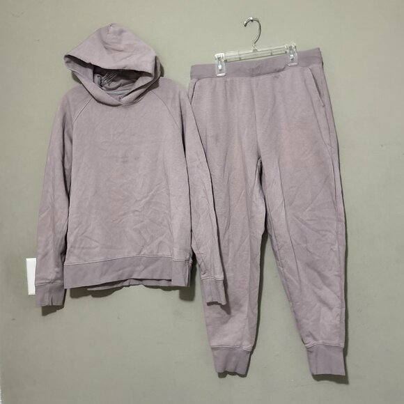 Fruit of the Loom Crafted Comfort Hoodie & Joggers Set – XL – Taupe Beige - Picture 1 of 7
